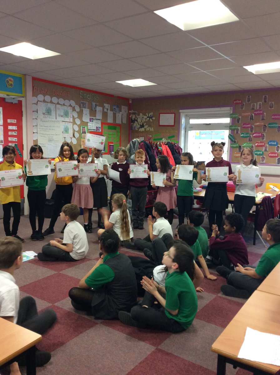 Enquire Class celebrate their book worms! Well done to all those children who entered the reading competition!