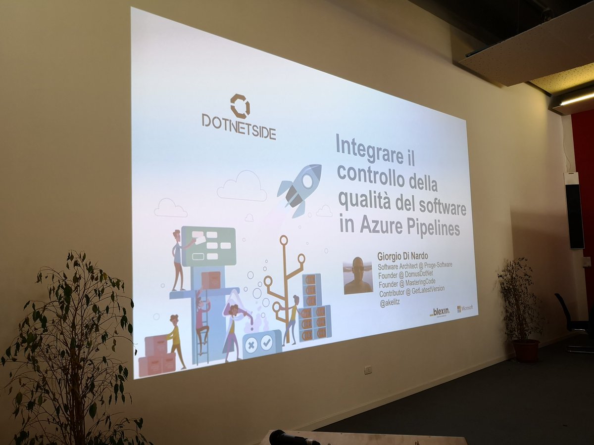 Akelitz's tweet image. Meetup @DotNetSide su #AzureDevOps. Si parte!