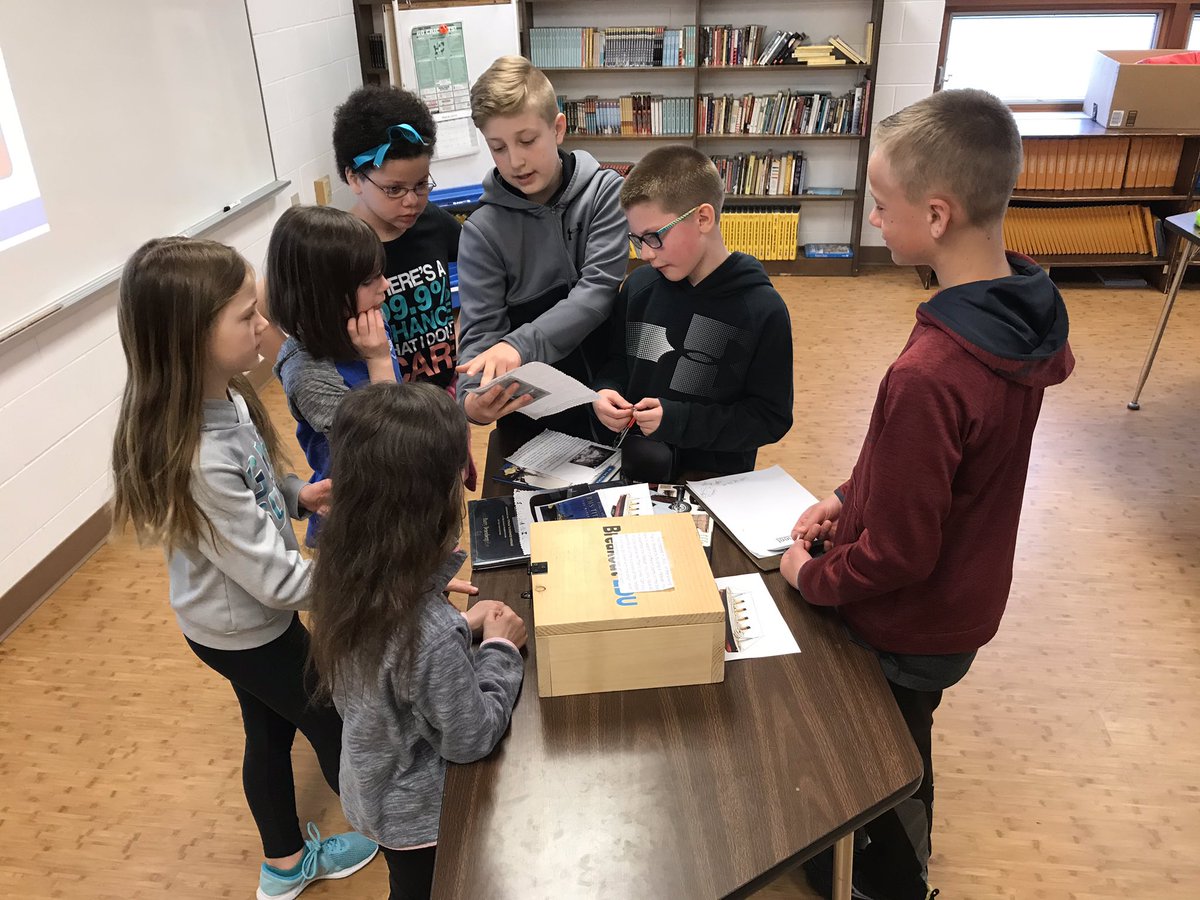 6th graders had a great time sharing their escape rooms with grades 4 and 5 this week. #gocrickets