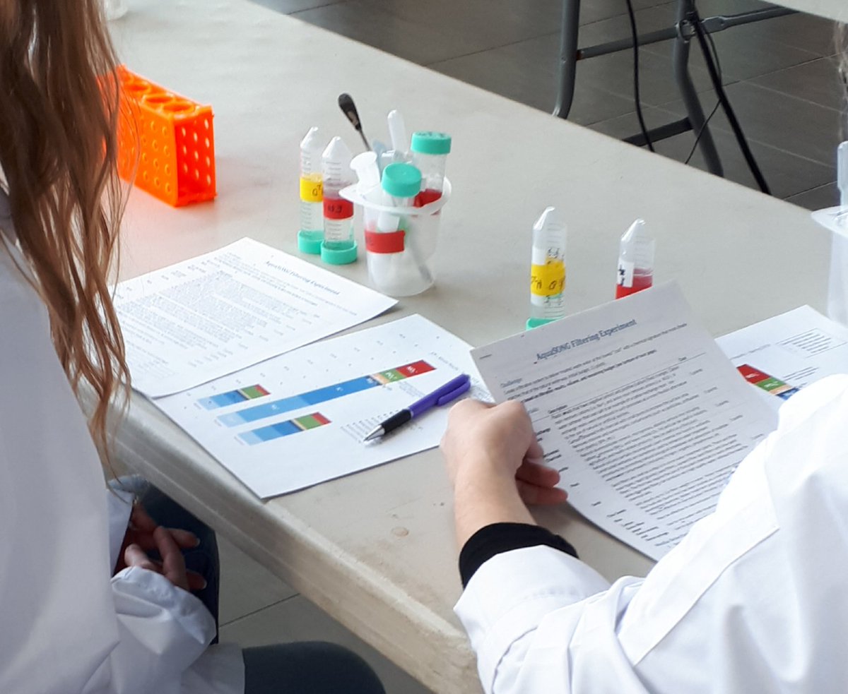 LaurierAquaSONG's tweet image. Building mini water treatment systems with @BlythEducation Waterloo students today! We will test their results using spectroscopy this afternoon - who will win the @Laurier swag? There are some #AwesomeSocks up for grabs! #AquaSONG @LaurierSci