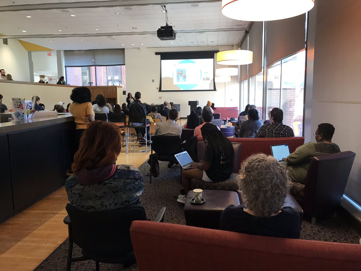 CRDM_Symposium's tweet photo. The plenary talk given by @profblmkelley this morning entitled:  “The Historian’s Guide to Black Twitter: Navigating Discussions of Race on Social Media” was so insightful! #DialogAsSocialAction https://t.co/PsFzSK1KCx