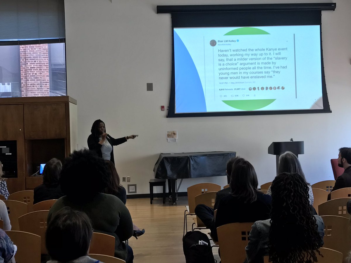 CRDM_Symposium's tweet photo. The plenary talk given by @profblmkelley this morning entitled:  “The Historian’s Guide to Black Twitter: Navigating Discussions of Race on Social Media” was so insightful! #DialogAsSocialAction https://t.co/PsFzSK1KCx