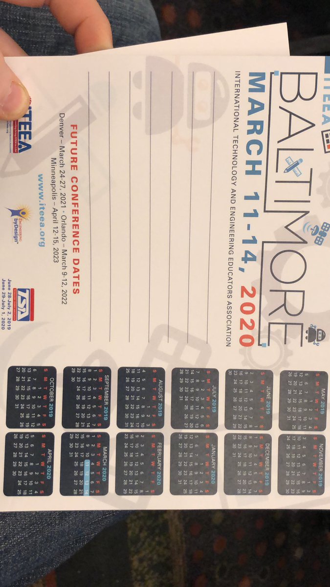 S_Watts_INDTECH's tweet image. I love these “mote” (mouse and note) pads that remind me to go to next years conference! #ITEEACharmCity2020 #ITEEA2019