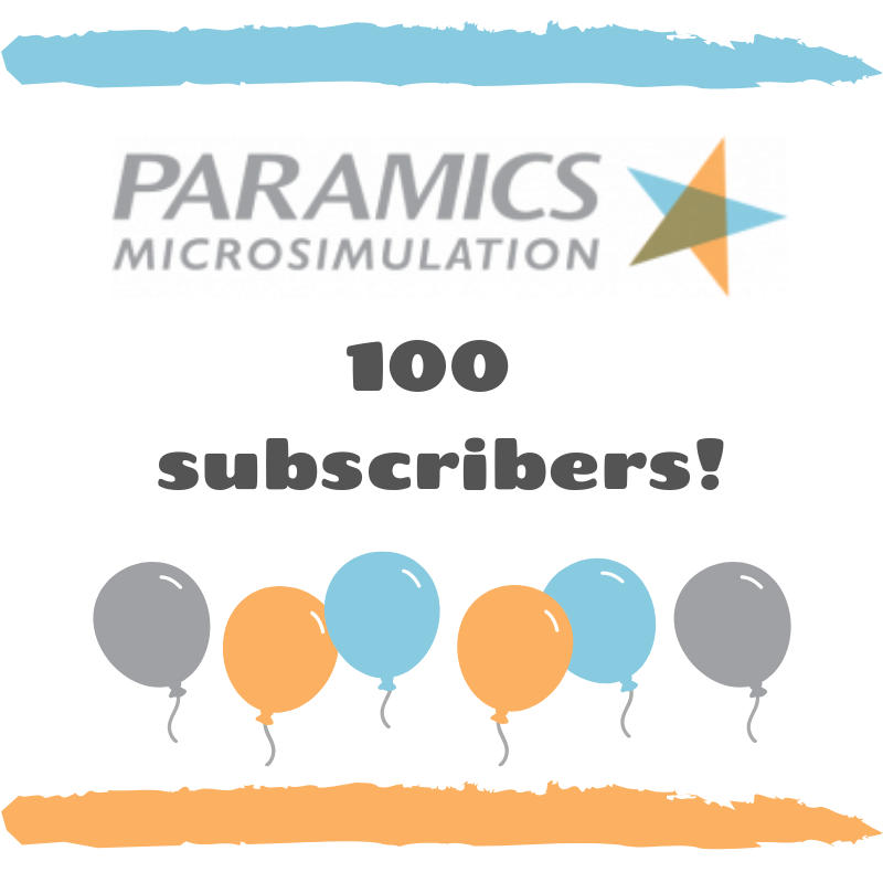 ukparamics's tweet photo. We've recently reached 100 subscribers on YouTube.
Head over to our channel for top tips, tutorials, beginners guides and much more!
https://t.co/R5Tk8eBcS4
#paramics #microsimulation https://t.co/CoqFRA8PNs