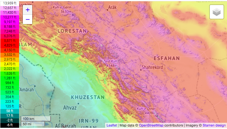 flyingamit's tweet image. Terrain that 6E11 was planned to cross en route to Istanbul, before the #Enginefail and escape maneuver to Kuwait.
