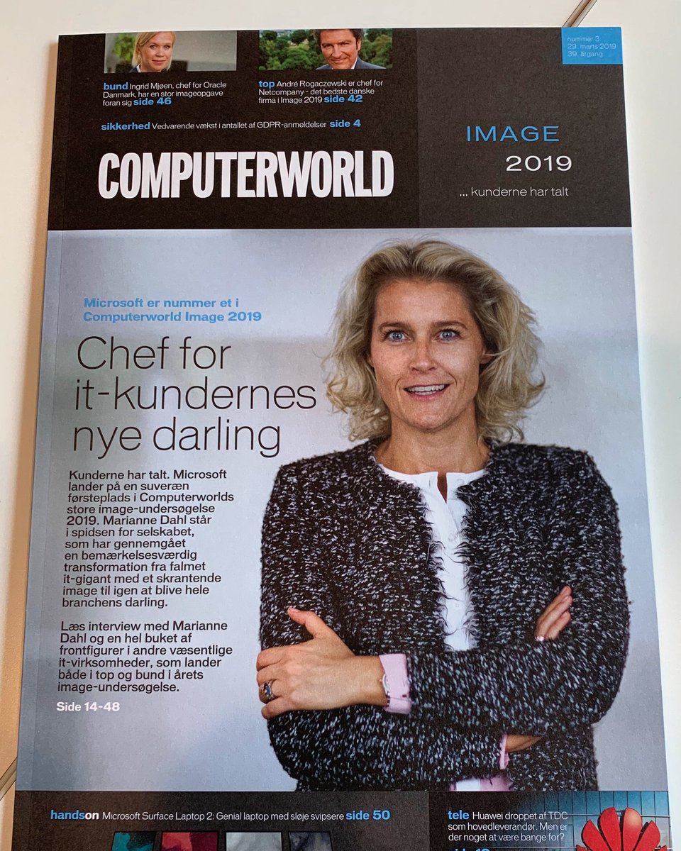 LivogStormsmor's tweet photo. Nogle forsider er bare bedre. Microsoft klart #1 i årets store kundeundersøgelse. Google #2, Cisco #3, Netcompany #4 #proud #humble #crazy Tak til vores kunder for deres tillid 🙏🏻 Det forpligter https://t.co/ZVcps7NLl4