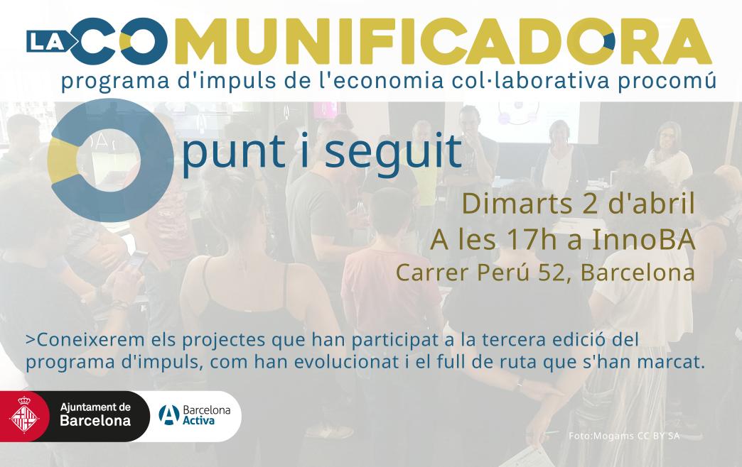 femprocomuns's tweet photo. La Comunificadora fa punt i seguit per 3a vegada! Veniu dimarts per conèixer nous projectes comunificats en aquesta edició del programa i aprofundir en com es pot transitar cap a una #economia del #procomu Si voleu anar fent boca, podeu llegir l'informe: https://t.co/ZsrXKgB1c7 https://t.co/qiHZAWgp4a