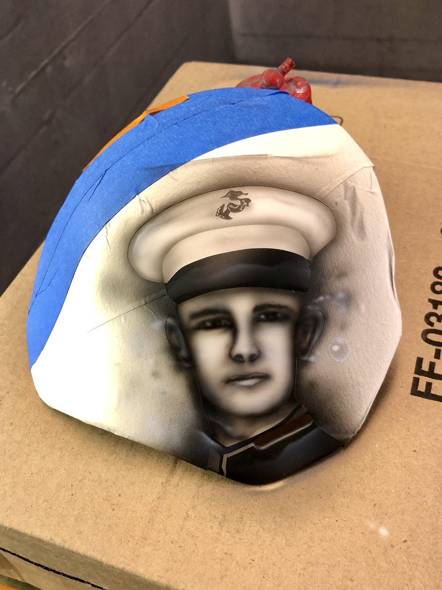 tonyjarrett67's tweet photo. Special backplate for a good friend/customer. #marines #usa #maskedexpressions #customgoaliemasks https://t.co/R9OVHrNGHc