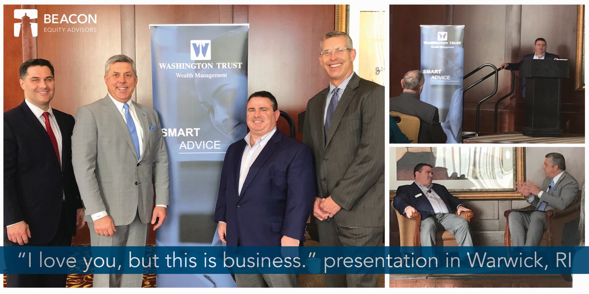 BeaconEquityAdv's tweet photo. It was a successful morning for Beacon, specifically @beacon_humphrey &amp; @gregdesimone presenting at @WashTrust's event speaking to owners transitioning the family business to the next generation.  Thank you to Joe Confessore for having us. https://t.co/9JXndiEi94