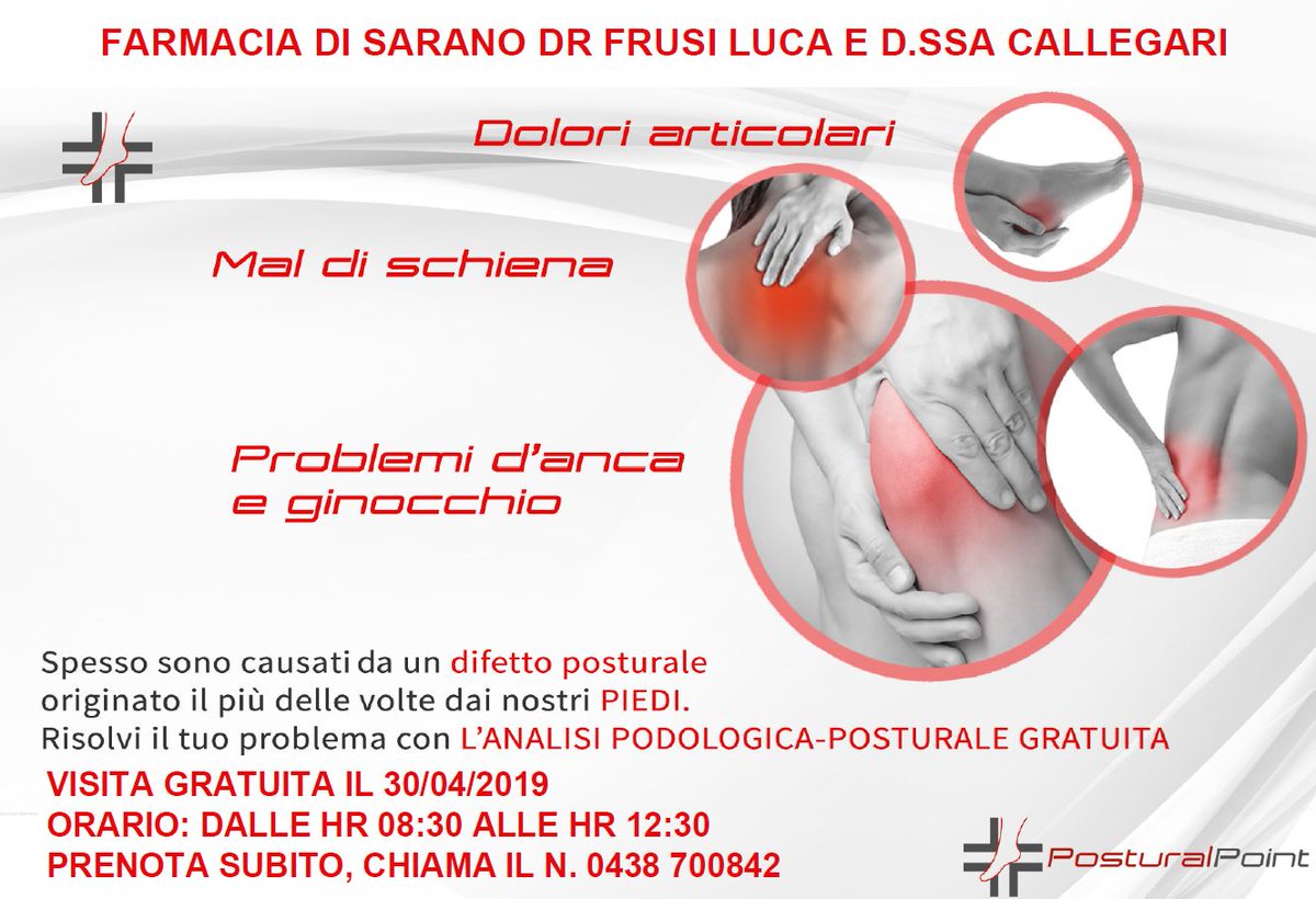 Frusi_Callegari's tweet photo. La Farmacia di Sarano offre numerosi servizi gratuiti ai propri clienti, ad esempio l'analisi del piede e della postura #posturacorretta #menodolori https://t.co/VyuSB3iuYt
