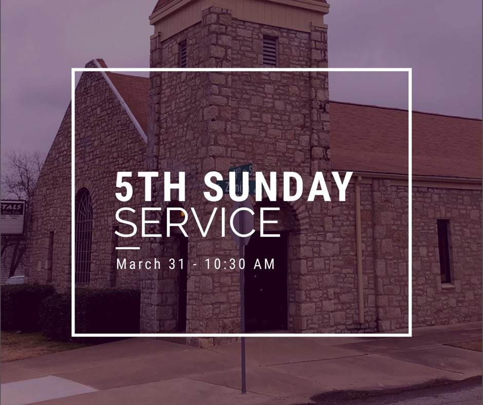thepowt's tweet photo. Join us for a special 5th Sunday Service this Sunday, March 31st at 10:30 AM! We will have a lunch fundraiser after service! Come and bring a friend! https://t.co/U5KvDiC1ZD