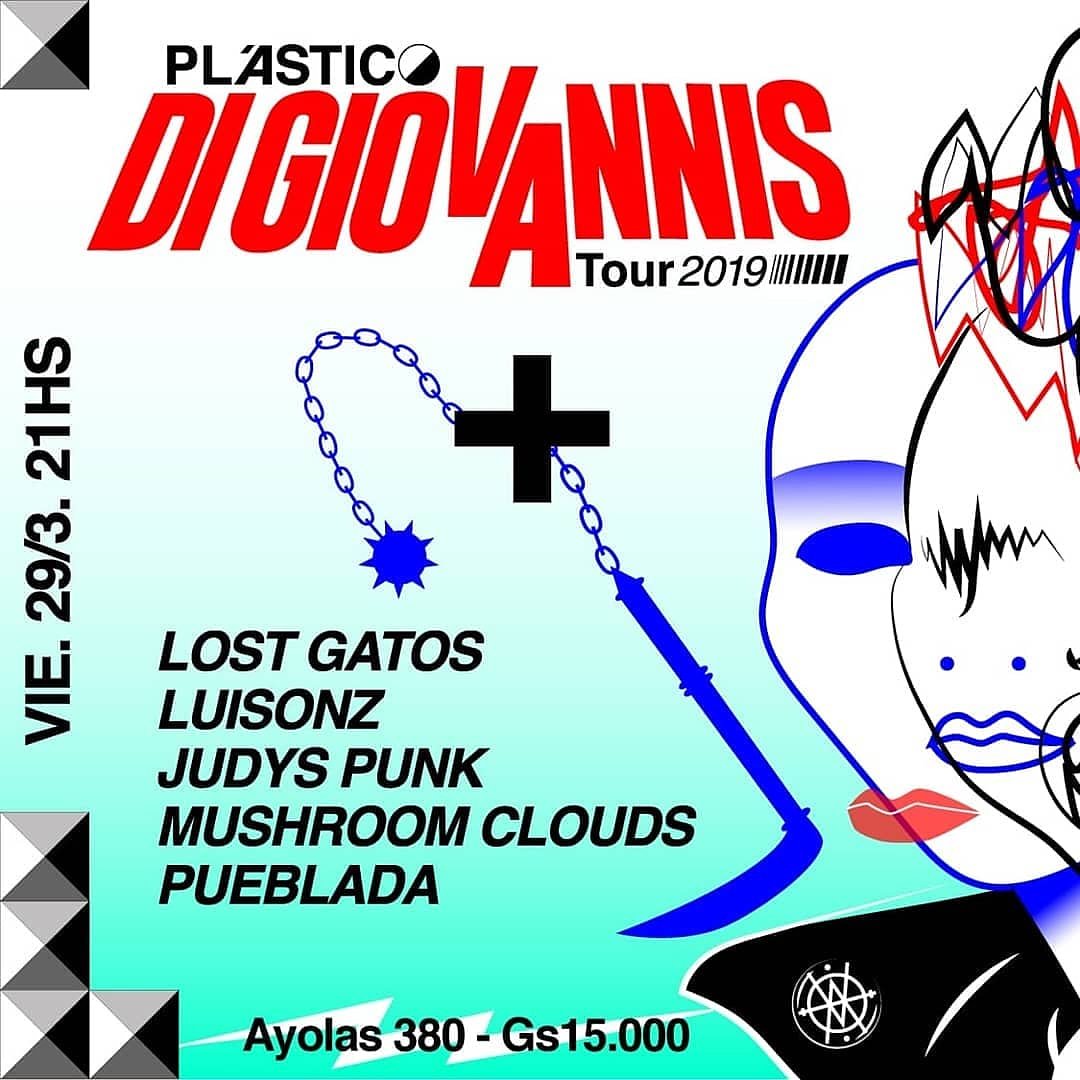 LaChispaCultura's tweet photo. Llego el momento, una noche largamente esperada. @di.giovannis junto a @los_luisonz @lost_gatos @puebladaeinsurrectxs @judyspunk #mushroomclouds en Ayolas casi estrella (a una cuadra de la chispa). Les esperamos 💥 https://t.co/KVLoojoIBF