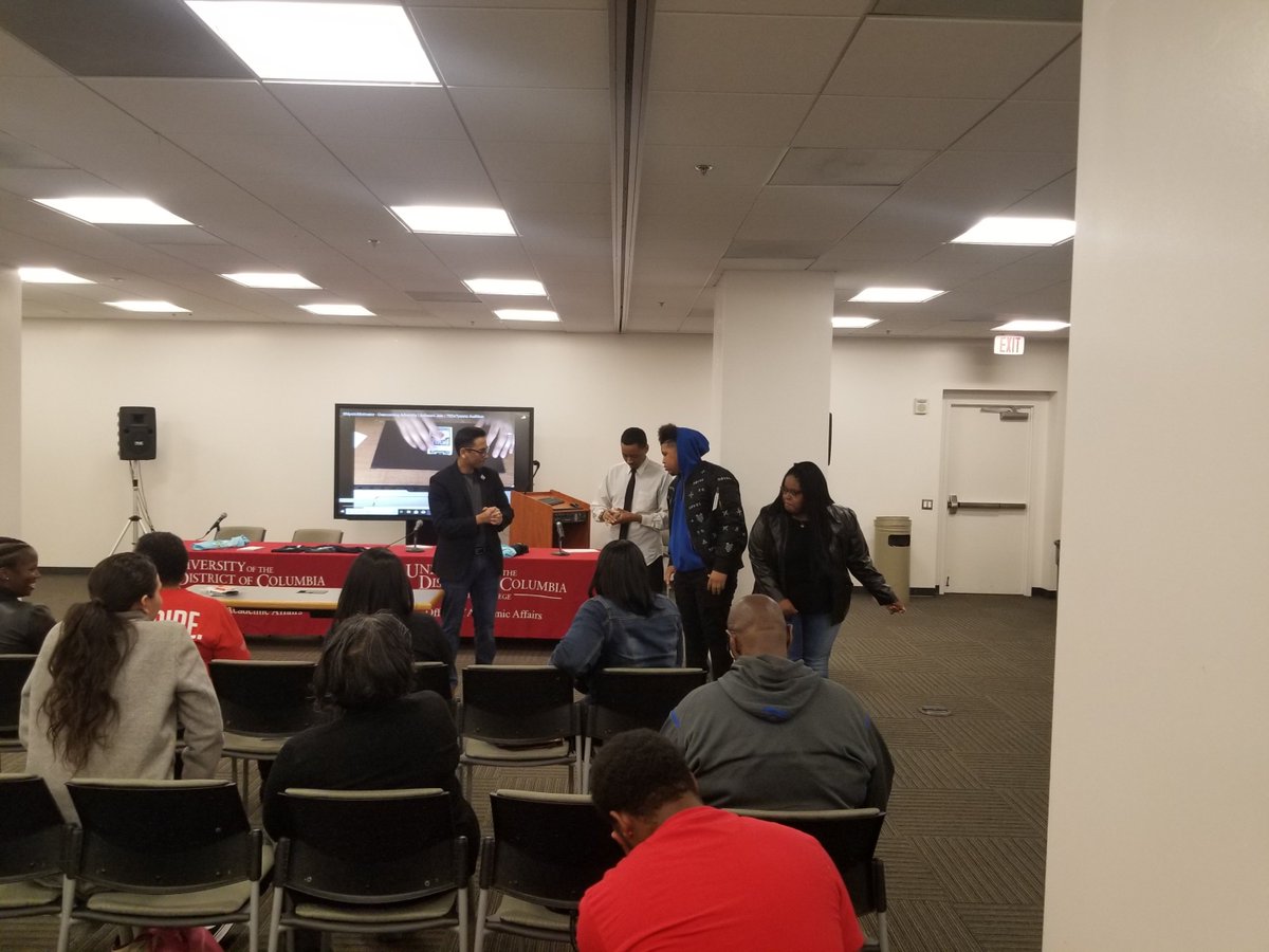 ProfLyrical's tweet photo. #ourstories #herstory #udc Great Event at the community college campus. Udc. #udccc #udcac @showtime_chris @AshwaniJainMoCo #HipHopEd https://t.co/L54wPQwPLq