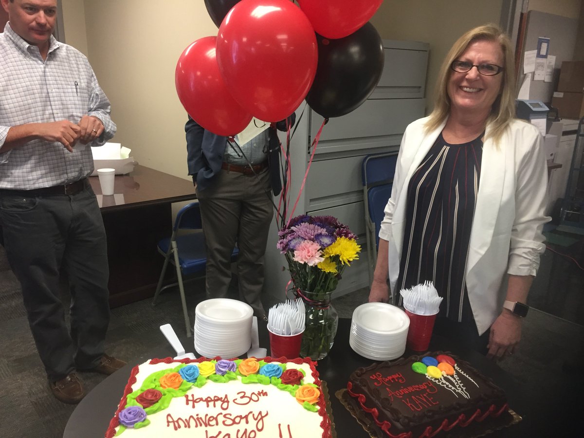 CrichtonGroup's tweet photo. We loved celebrating our Director of Operations' 30th anniversary yesterday. Kaye Ladd has been essential to our success. She's the most hardworking person you'll ever meet! Thank you, Kaye, for your dedication to TCG! https://t.co/Oholz5oleP