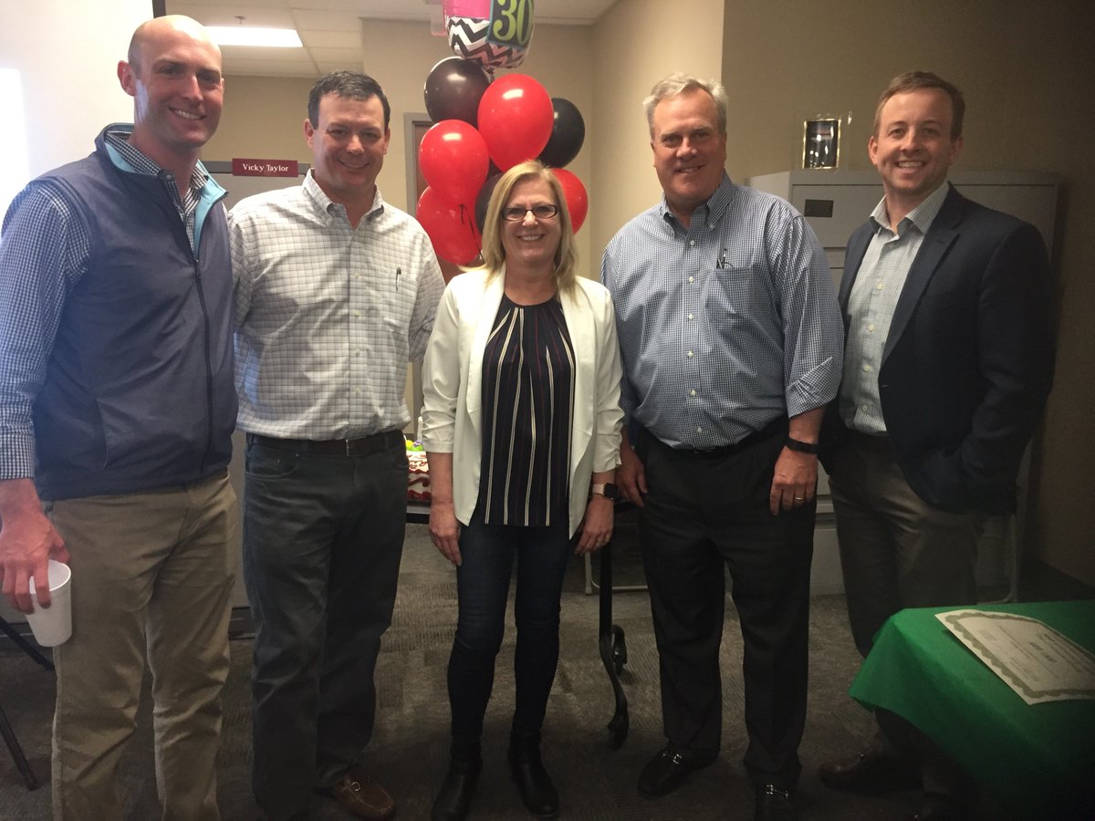 CrichtonGroup's tweet photo. We loved celebrating our Director of Operations' 30th anniversary yesterday. Kaye Ladd has been essential to our success. She's the most hardworking person you'll ever meet! Thank you, Kaye, for your dedication to TCG! https://t.co/Oholz5oleP