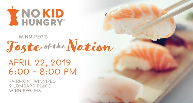 TICKETS ARE ON SALE NOW! 🍱
They can be purchased at <a href="/FairmontWpg/">Fairmont Winnipeg</a> 🎫 
All in support of <a href="/nokidhungry/">No Kid Hungry</a>