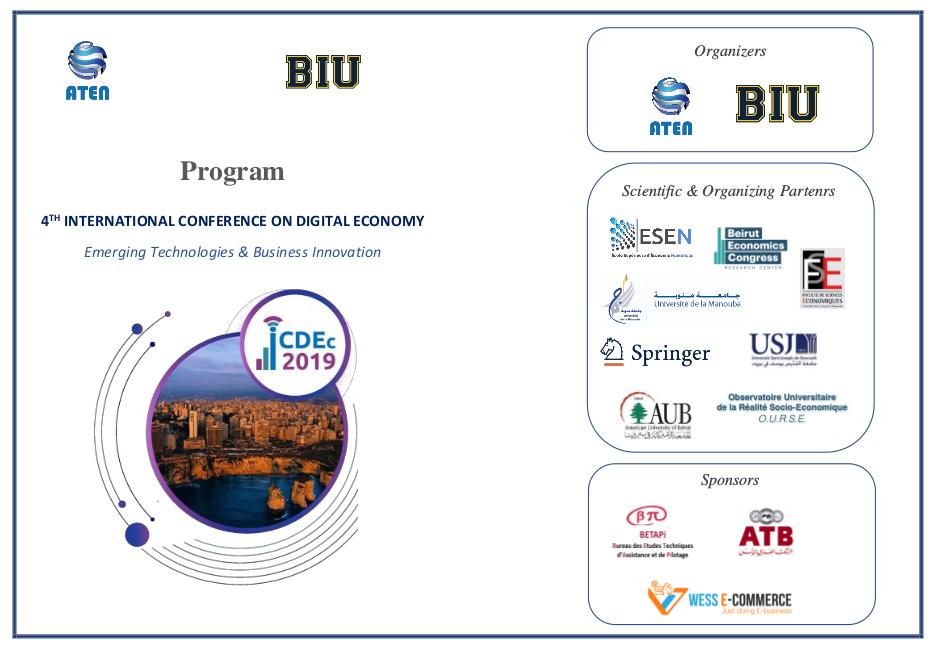 ATEN_ICDEc's tweet photo. The #ICDEc2019 program is published on the conference website https://t.co/e5VmkmmZWE and available in a PDF version. https://t.co/Km84kLVMNd