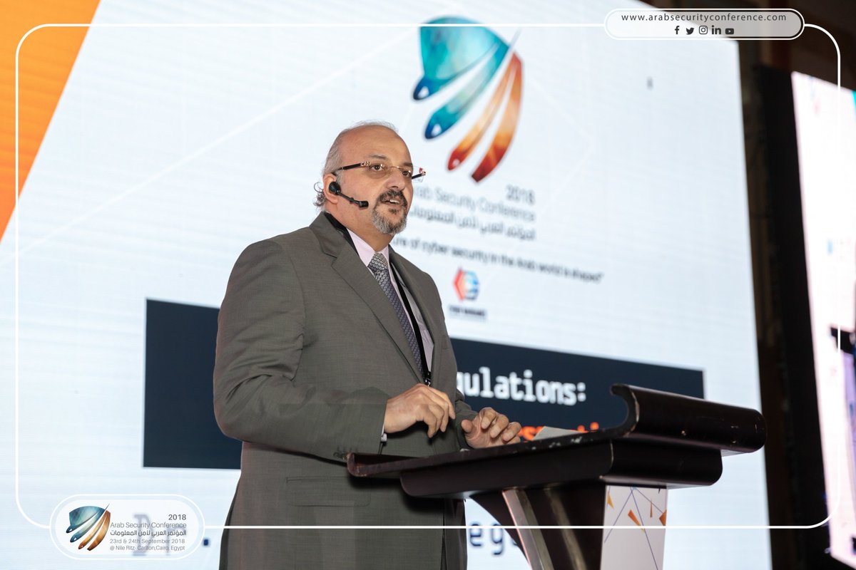 ArabConf's tweet photo. Dr. Mohamed Hegazy during his session "ICT regulations and laws .. Strategic respective" at Arab Security Conference 2018.
To see the Session, kindly visit the following link : https://t.co/66Q70RrNJd
#arab_security_conference
#cyber_security
#asc2018 https://t.co/TW8jENZfT5