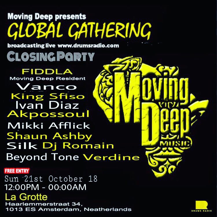movingdeepuk's tweet photo. Next week we will be uploading exclusive sets recorded live from our event last year in #amsterdam2018 #globalgathering2018 on the @movingdeepuk @mixcloud
#movingdeep #globalgathering2018 #amsterdam2018 #live #exclusive #housemusic #afrohouse #afrotech #soulfulhouse https://t.co/zZQVY1cCiI