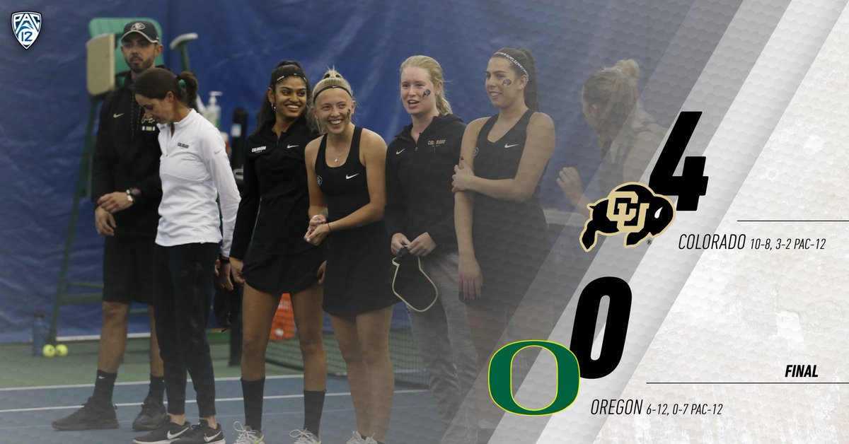 CUBuffsTennis's tweet photo. History is made! CU has now broken the school record for Pac-12 wins in a season with the first-ever sweep of a Pac-12 team! #GoBuffs https://t.co/lv51R5inDa