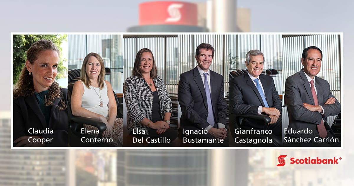 ScotiabankPE's tweet photo. Desde abril nos convertimos en el primer banco en Perú con 50% de directores independientes Mujeres. ¡Bienvenida Claudia! #LaInclusiónNosHaceMásFuertes https://t.co/ULDbtvonLh