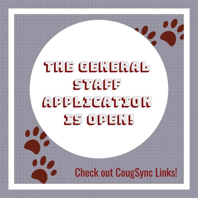The 2019-2020 ASWSU Chief of Staff Application and ASWSU Staff Application are open on CougSync! Click the links below if you are interested in becoming more involved on campus! 
orgsync.com/41206/forms/35…
orgsync.com/41206/forms/35…