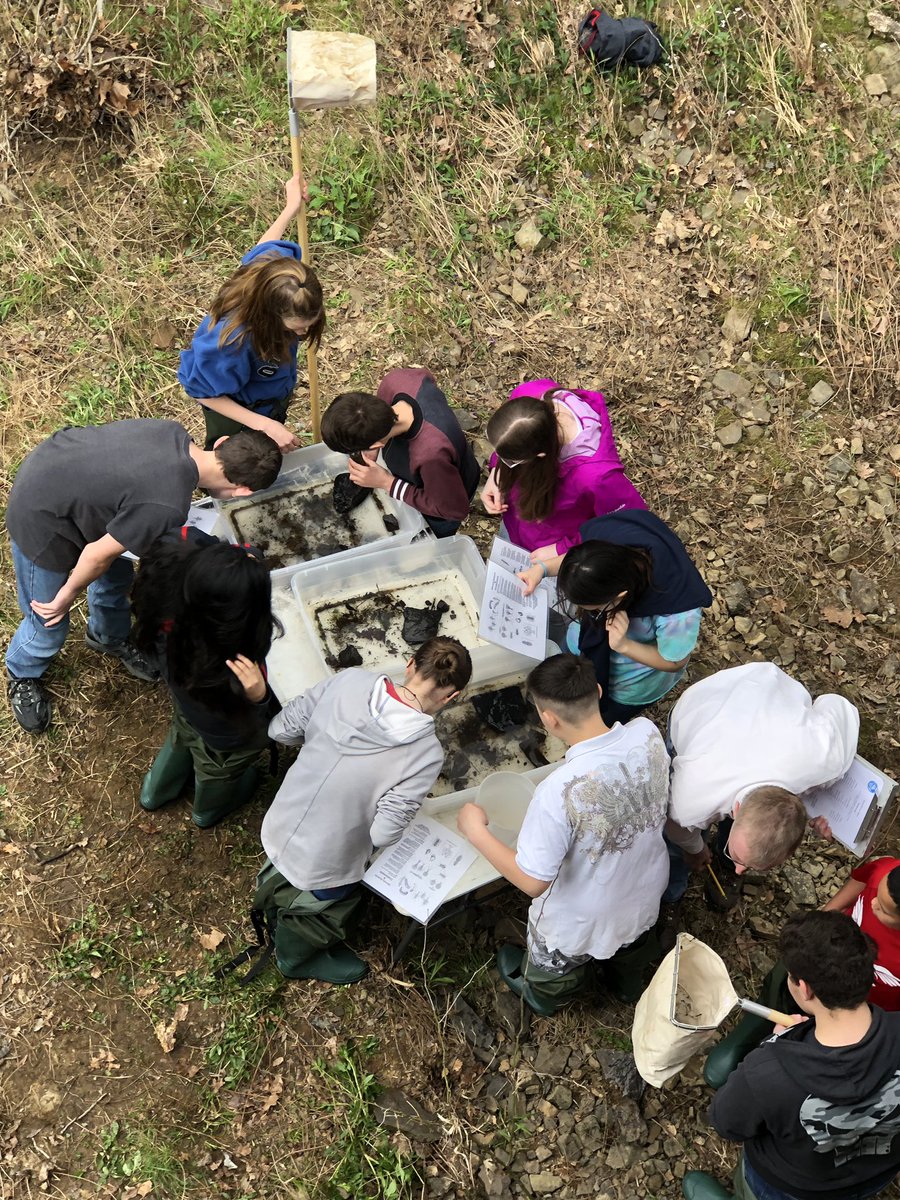 MsCNeumann's tweet photo. Awesome “stream team” trip w/ @ARGameandFish Ss collected useful data and had a great time! @CJHSPanthers https://t.co/o7t1oGVviu