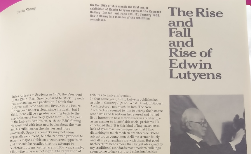 TheBBJournal's tweet photo. 50 years ago, not as many voices upholding Sir Edwin Landseer Lutyens' legacy were to be heard as today #Lutyens150. #OTD let us also pay our tributes to those who helped turn the tide #architectural #history in his favour. RIP #GavinStamp #RobertVenturi #DavidWatkin https://t.co/A4PEfu6HhT
