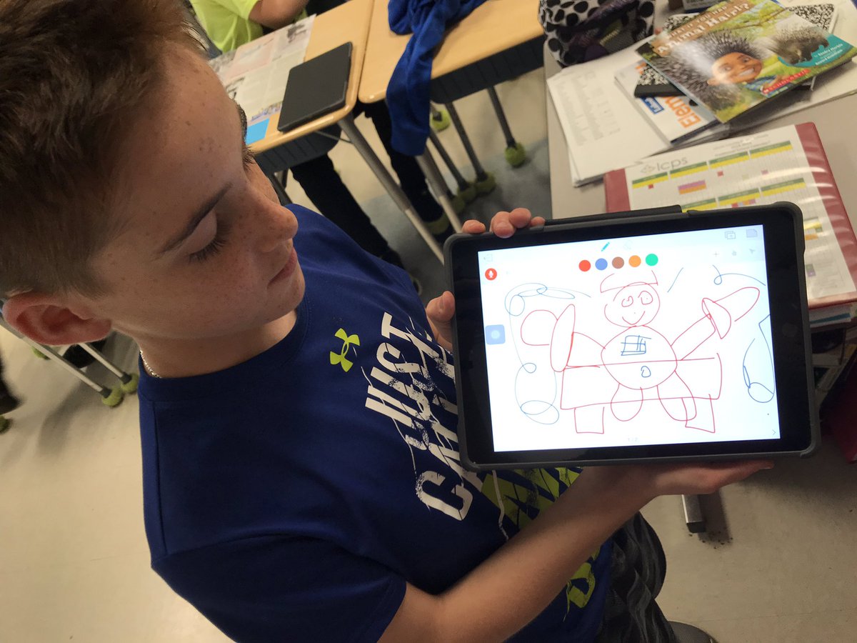 BanksTech's tweet photo. Student-led teaching groups in Mrs. Willis’ 5th grade class. Graphic organizing and visual notetaking. #BanksBEST https://t.co/yJKLBUw5Kg