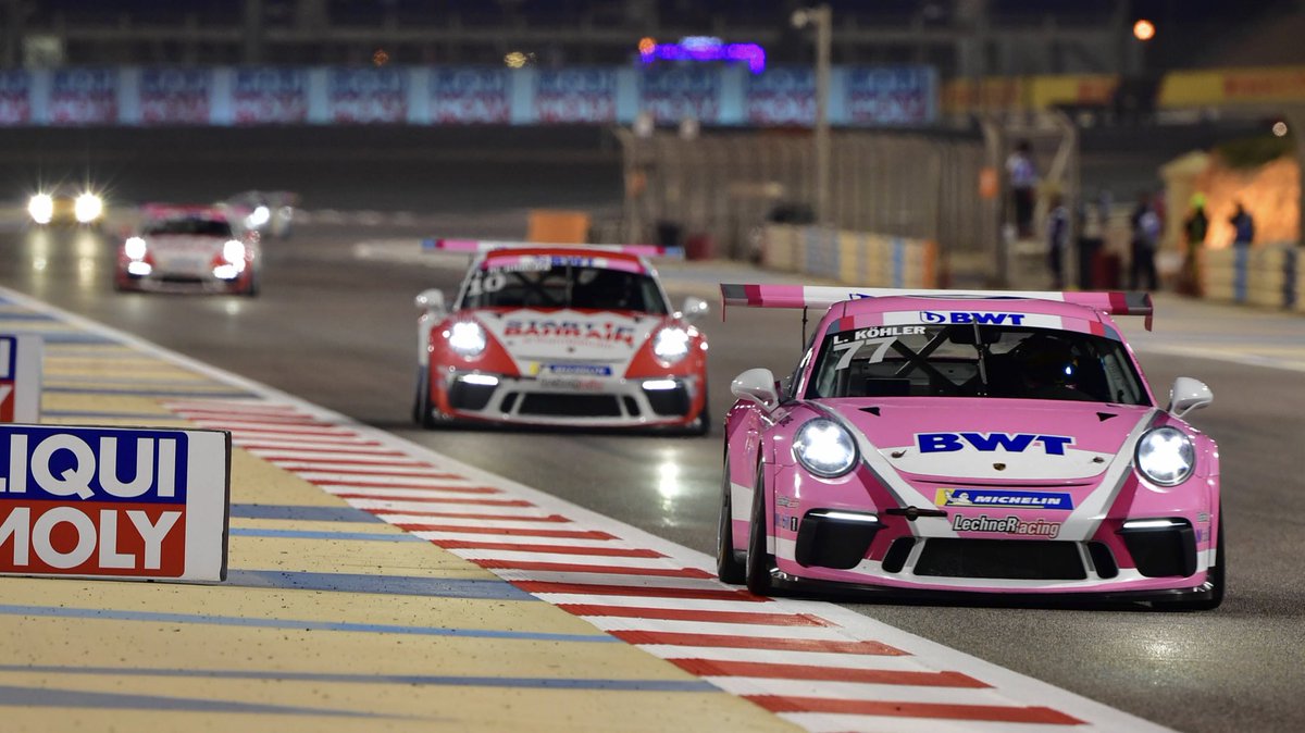 BAH_Int_Circuit's tweet photo. Tio Ellinas is on pole at the end of the Porsche #GT3CCME qualifying sessions! https://t.co/BHXwMcYMcp