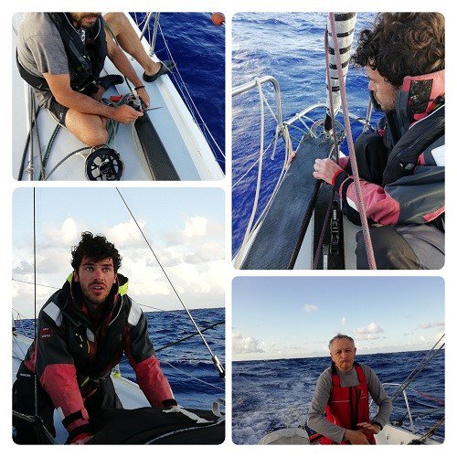 EspritScout's tweet photo. J+6 #espritscout sur le #defiatlantique Nouvelles du bord : suite à la casse de la sous-barbe et du bout dehors,  nous essayons d'envoyer un spi avec un bout-dehors de fortune, pour le moment cela tient !"@AssoClass40 @ScoutismeFR  @EEUdF  A suivre sur https://t.co/hqbJXOz6XB https://t.co/p6ZcNbXAEA