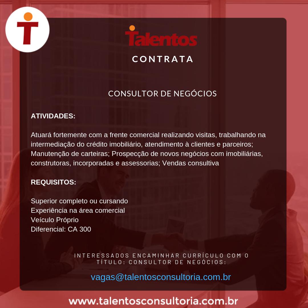 TalentosConsul1's tweet photo. Talentos Consultoria Seleciona: Consultor de Negócios
Envie seu currículo para análise! https://t.co/fvpk0zWH6x