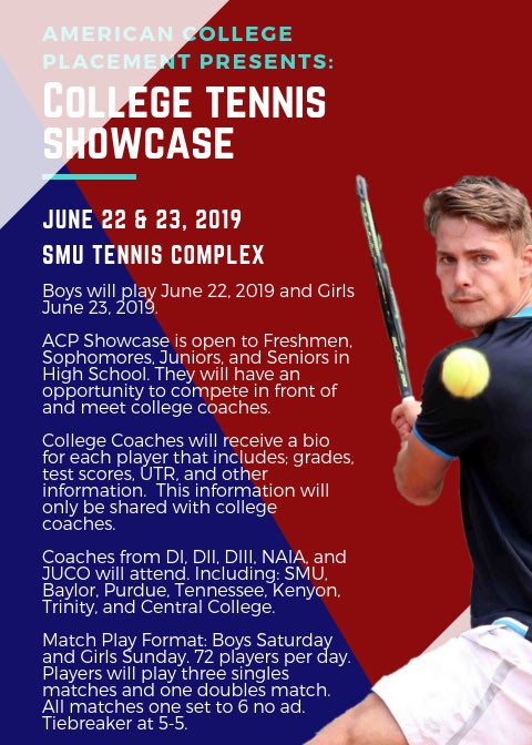 taylordent81's tweet photo. For any parents/kids interested!!! @DentAcademy @SMUTennisM @SMUTennis https://t.co/KrMZEILasL