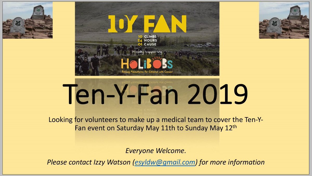 Come on WAST work you're magic to help support a good colleague of mine who is a Paediatric A&amp;E Consultant. Dr Watson is looking to put medical teams together to cover this charity event. This helps send children with cancer on adventure holidays. Please contact her on the email.