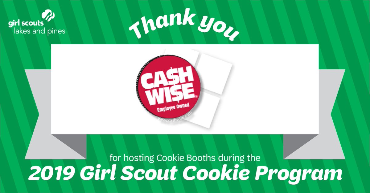 GSMWLP's tweet photo. Thank you @CashWiseFoods for hosting Girl Scout Cookie booths during the 2019 Cookie Program and supporting G.I.R.L.s who make our world a better place! https://t.co/WAAwLkyFHq