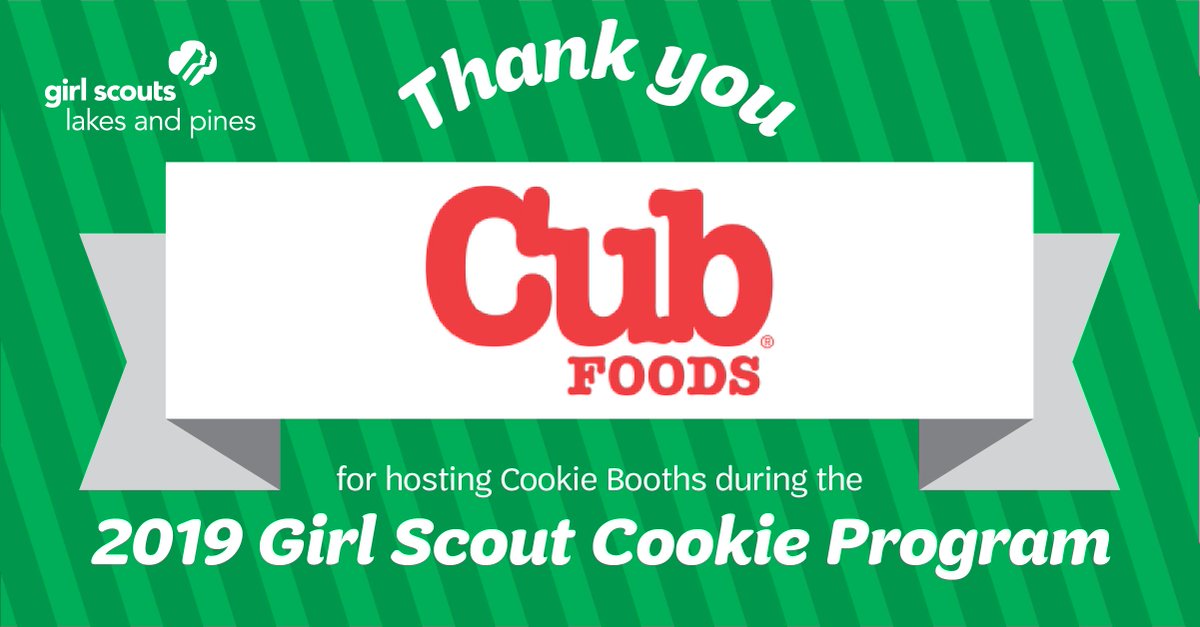 GSMWLP's tweet photo. Thank you @cubfoods for hosting Girl Scout Cookie booths during the 2019 Cookie Program and supporting G.I.R.L.s who make our world a better place! https://t.co/D5K5CdmWsg