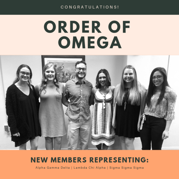 PittStateCAC's tweet photo. Order of Omega represents the top 3 percent of all Fraternity and Sorority Life students at PSU. These students exemplify what it truly means to be a member of FSL, and we are excited for their new membership in this honorary organization. #FSLFriday https://t.co/BoPJ7xWyuu