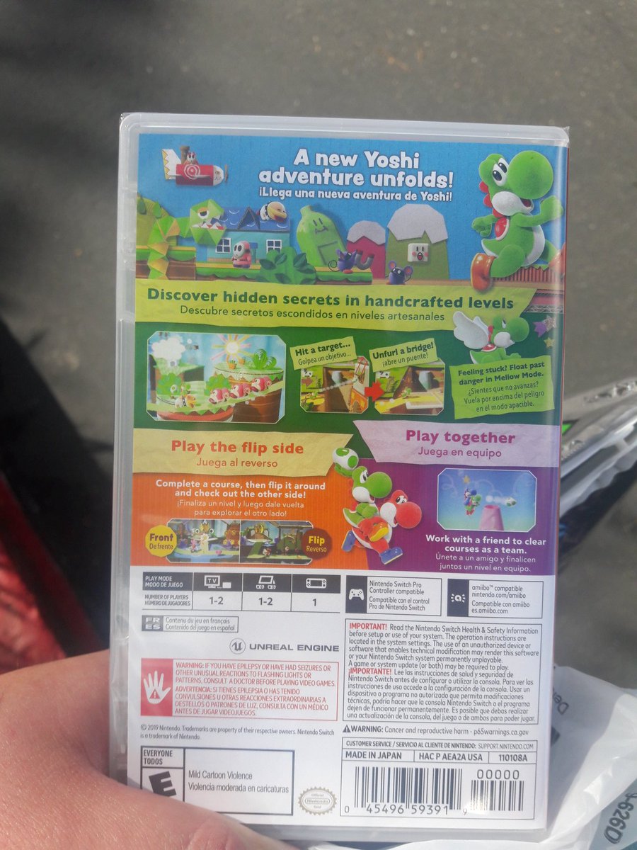 GFanactic911's tweet photo. Picked this up this morning. ๐๐โคโค
I'm hoping to be able to play this this week in a little bit, despite all the work I have to do for college and my work schedule. ๐๐ผ๐ค
#NYLB #NoYoshiLeftBehind #Yoshi #Gaming #Games #Nintendo #NintendoSwitch #YoshisCraftedWorld #Fun #Cute https://t.co/J5sDqT8jOr
