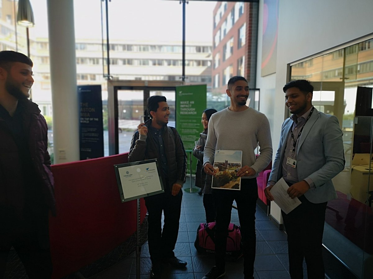 AstonSPO's tweet photo. Some of the Project Officers helped run the day for the @PSAsportpol Sport and the Identity of Politics Conference today @AstonUniversity @ConferenceAston https://t.co/ezSbntm1GY