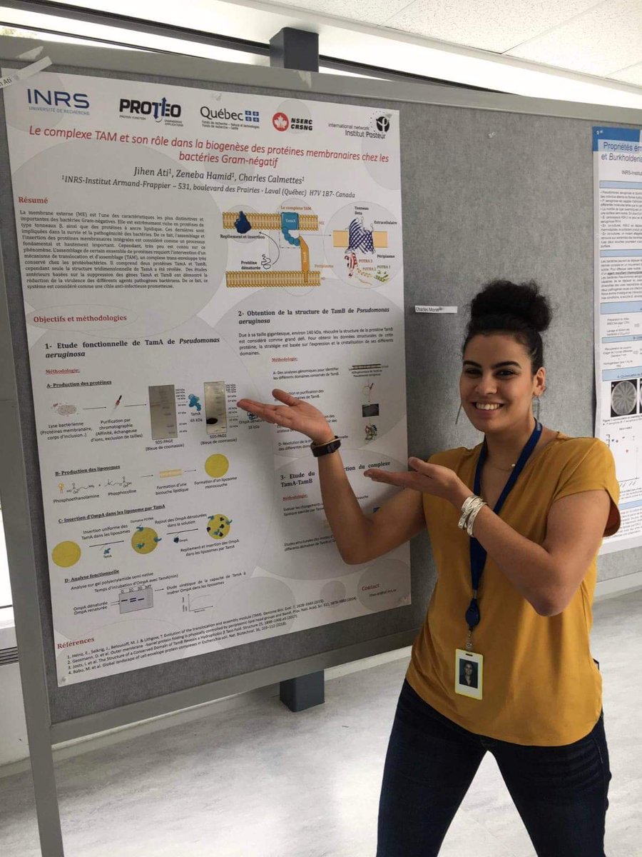 CongresBISP's tweet photo. @AtiJihen nous présente ses travaux sur la biogenèse des protéines membranaires chez les Gram négatifs.
@VeyrierFrederic @inrsciences
#Calmettes Lab
#inrsciences https://t.co/PjaZxzgpmu