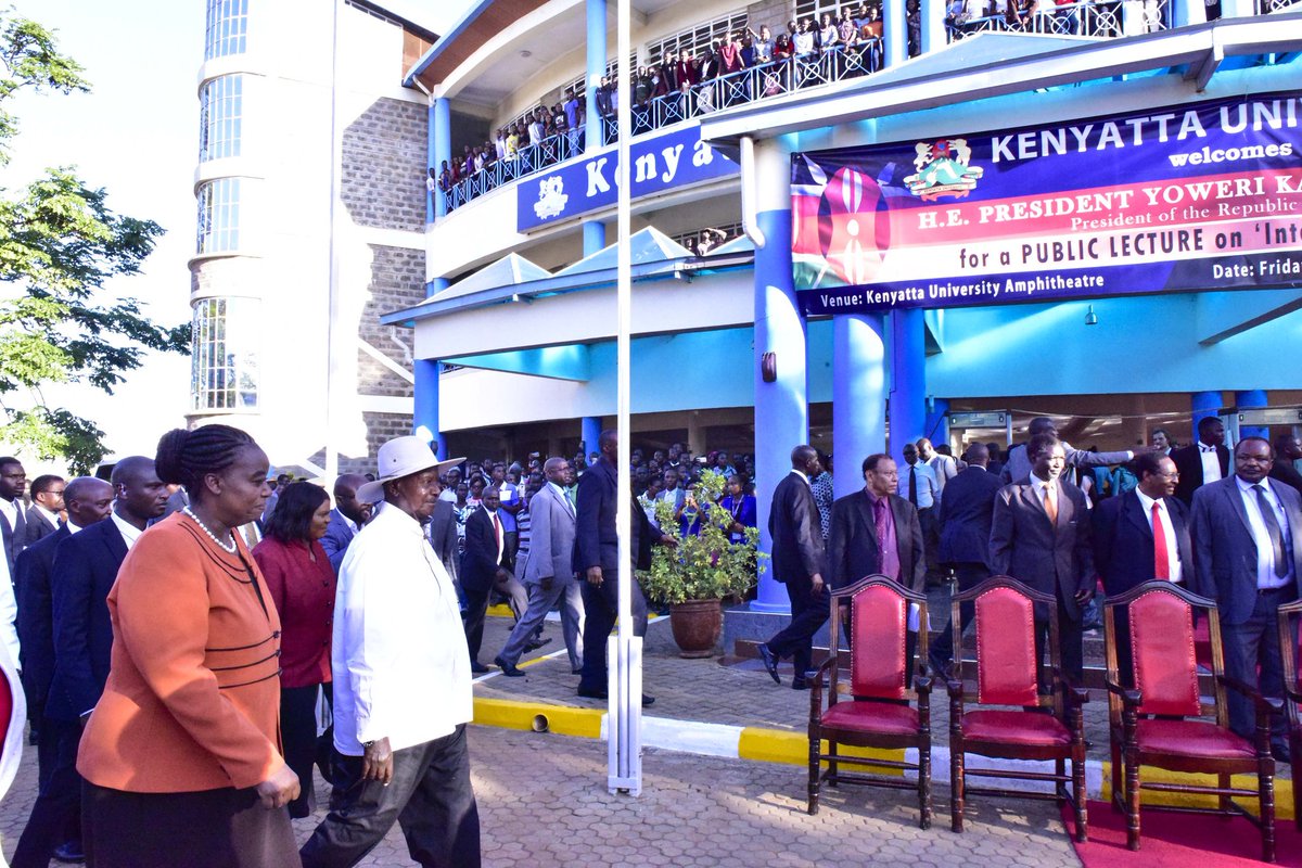 KagutaMuseveni's tweet image. Before leaving Nairobi, I delivered a public lecture at Kenyatta University on the subject of African integration. I gave my audience a background to Africa and its civilization, indicating that 5,000 years ago, Africa was the most civilized continent.