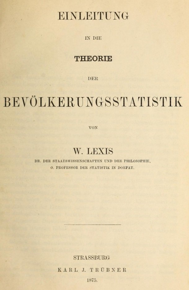 47b\\ Lexis was an opponent of Menger’s marginal utility theory, championing an objective value theory. He also advocated the use of mathematical methods in economics. His most influential works are on population statistics, currency, and insurance.