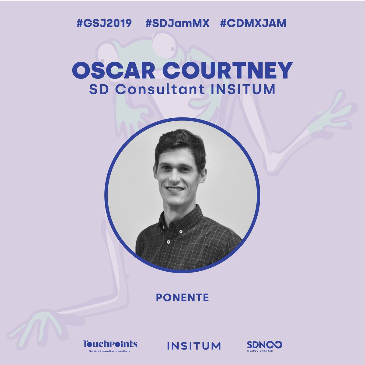 mexicosdn's tweet photo. Conoce al mentor del #ServiceDesignJamCDMX Oscar Courtney, consultor en #ServiceDesign en @INSITUM México! Él se especializó en Sydney como consultor en posicionamiento de marcas a través de la investigación. #gsjam2019! #servicedesignmexico #DesignThinking #gsjam https://t.co/pzSDo4vnSy