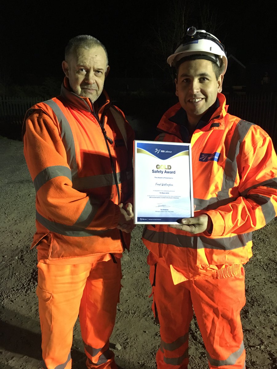 Gold Safety Award for member of ISS Labour Ltd! Fred Wellington from our Caerphilly office has been presented with our prestigious Gold Safety Award for his outstanding actions in preventing a potential suicide on the Infrastructure. To read more, clink: isslabour.co.uk/latest-news/go…