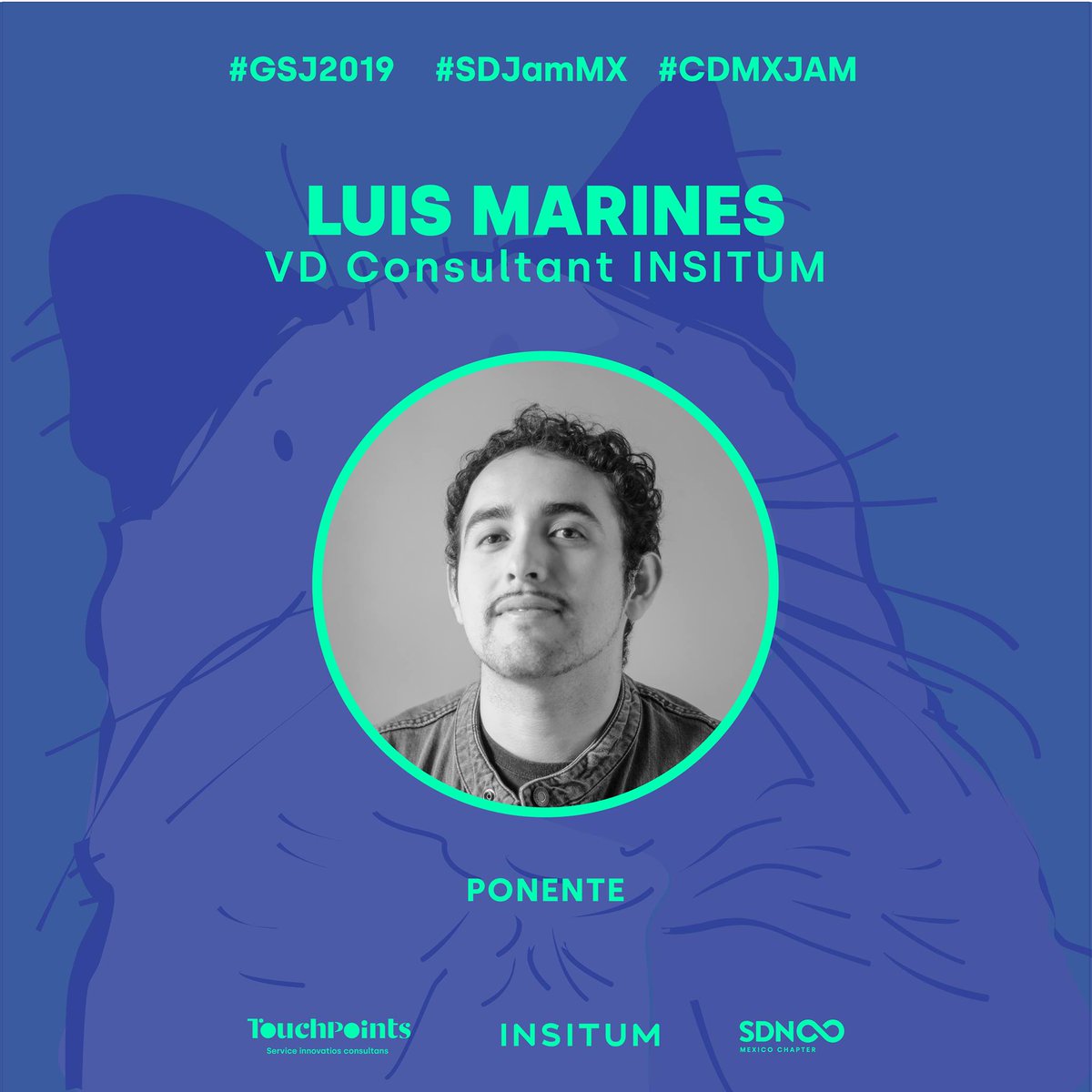 mexicosdn's tweet photo. Conoce a Luis Marines, consultor en #VisualDesign en @insitum México y speaker en el #ServiceDesignJamCDMX! Luis es Diseñador de la Comunicación Gráfica con estudios en Mkt Estratégico, Complejidad Social y #DiseñoEstratégico.
#servicedesignmexico #servicedesign #designthinking https://t.co/iPC9qLzj3Q