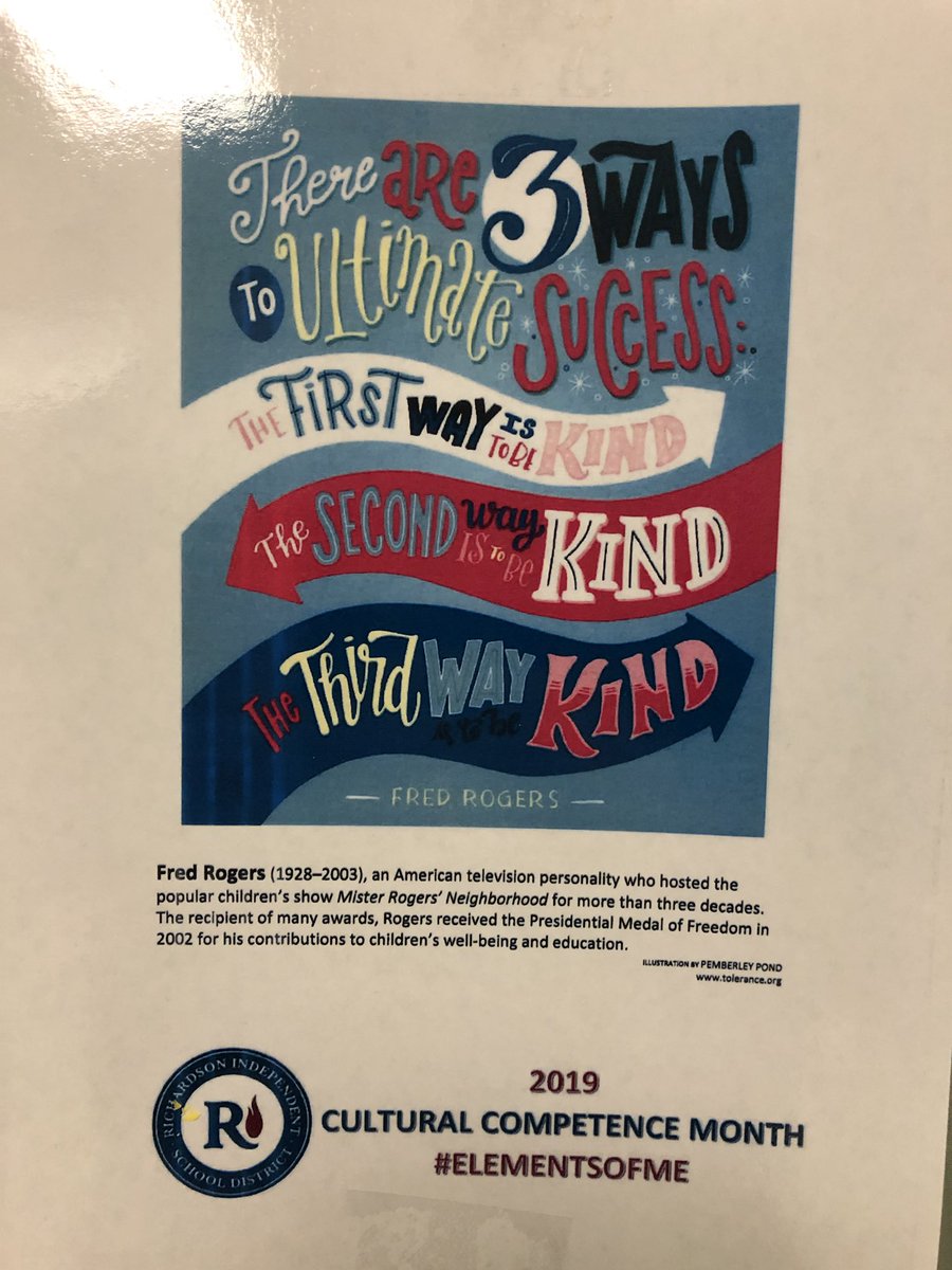 NorthJuniorHigh's tweet photo. Great work by our students under the leadership of our social studies dept @RISD_Equity #ElementsofMe @mskelleyteaches @tameraricher @RNJHMrPardo https://t.co/Ssio6LBsTQ