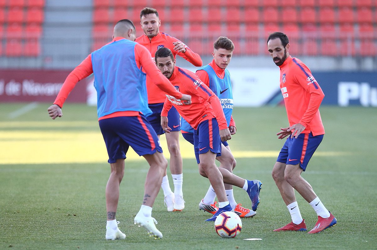 Último entrenamiento previo al partido.