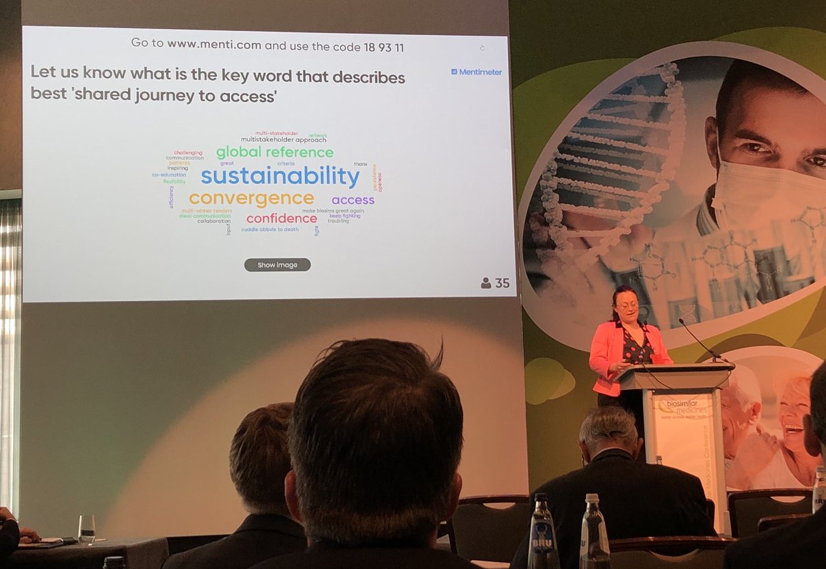 ProBiosimilars's tweet photo. Biosimilars conference @medicinesforEU #BIOS19 closed with question „which key word describes „shared journey to access“ best?“. And the winner is...
SUSTAINABILITY!
Thanks @medicinesforEU, speakers, and attendees for great/awesome conference! https://t.co/X39LrY8kJJ