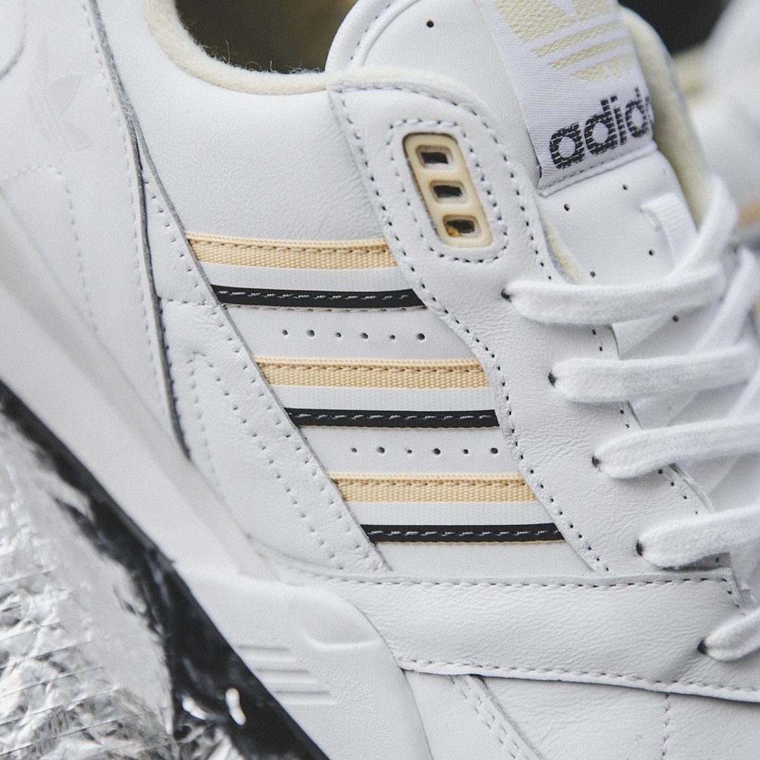 adidas white and yellow trainers