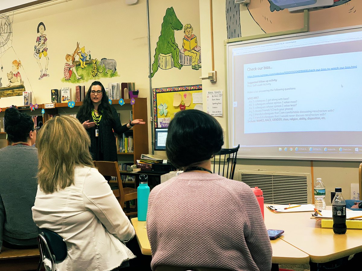 c_conrad14's tweet photo. Traver staff continuing to disrupt & dismantle inequity w/in our spheres of influence by diving into implicit bias. #traverlearns #acsdpd #learningtogether https://t.co/cPlSs6JNO7